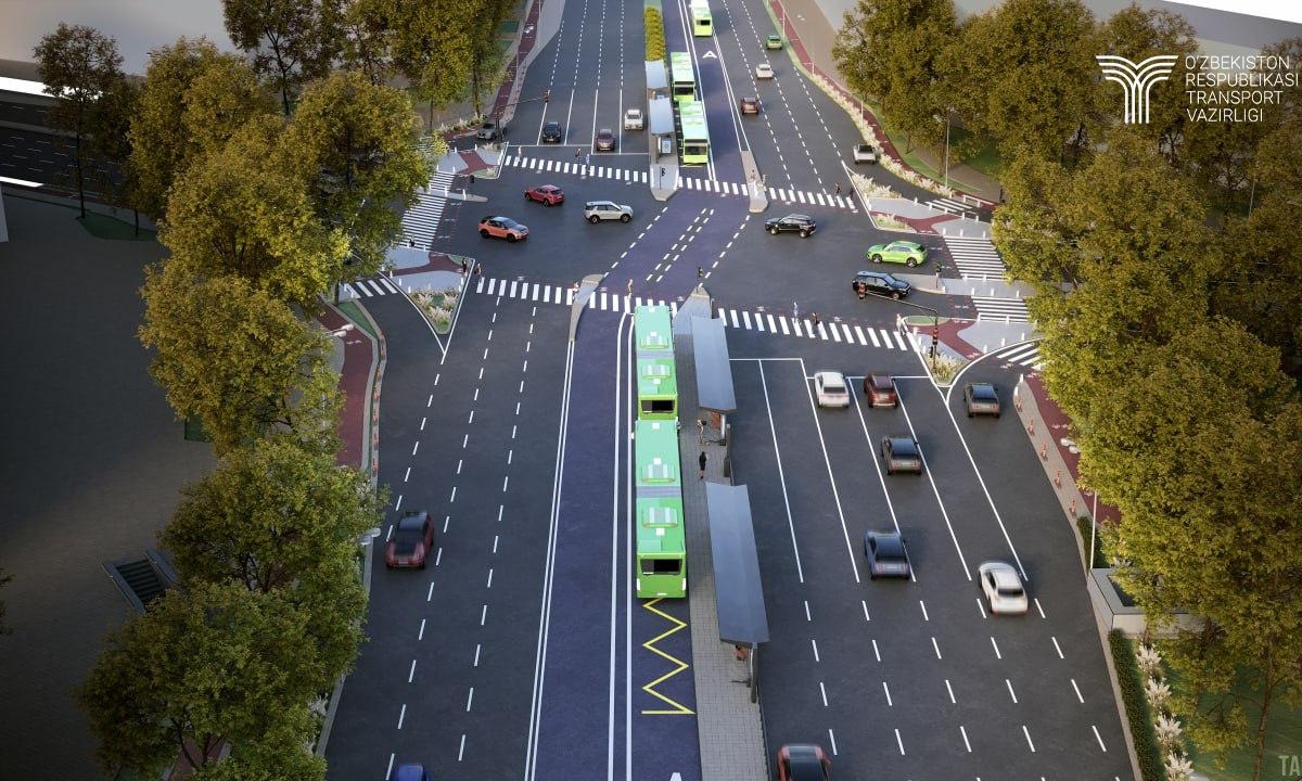 В Ташкенте выделят 17,9 км дорог для автобусных полос